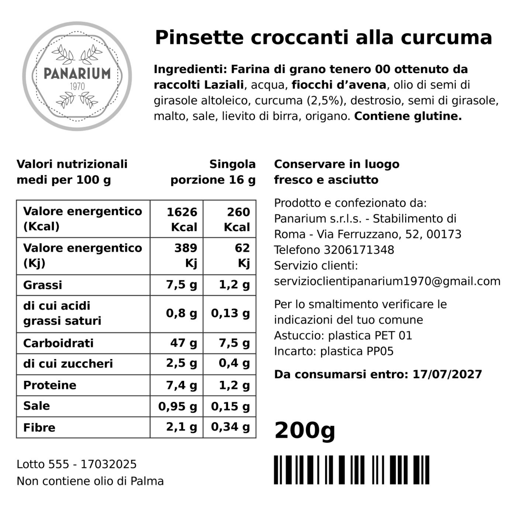 Tabelle nutrizionali